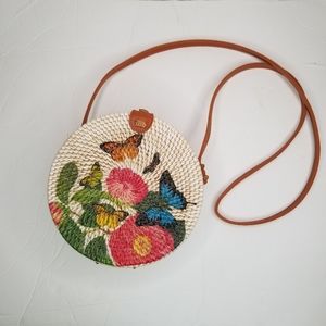 ORIGINAL HANDMADE NATIVE RATTAN CIRCLE SLING BAG FROM BALI INDONESIA
